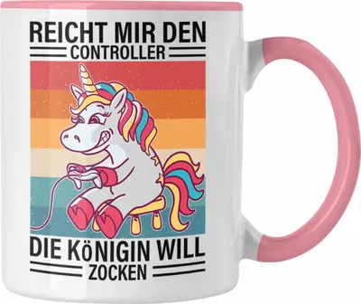 Produktbild von Trendation - Gamer Girl Geschenk Tasse Gaming Geschenkidee Mädchen Tochter Spruch Zockerin (Rosa)
