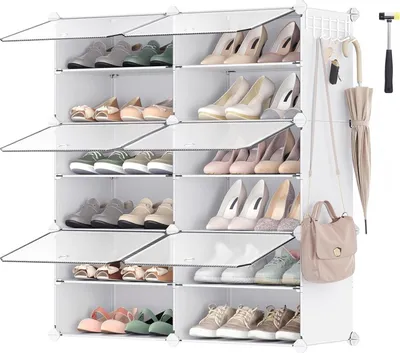 Produktbild von Songmics Schuhregal mit 6 Fächern wolkenweiss