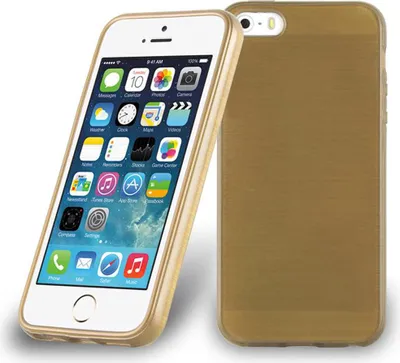 Produktbild von Cadorabo Hülle für Apple iPhone 5 / 5S / SE 2016 Schutz Hülle in Gold Schutzhülle TPU Silikon Etui Case Cover