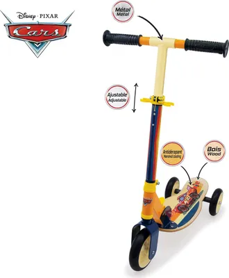 Produktbild von Smoby Cars Wooden Scooter, 3Räder