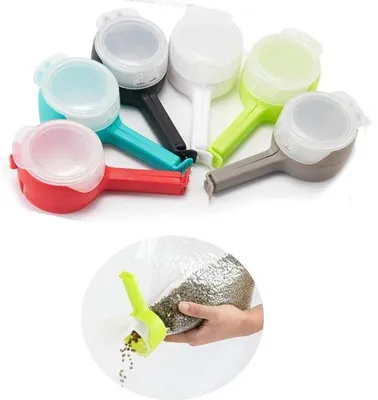 Immagine prodotto di Mollette riutilizzabili per alimenti - Chiudibottiglie da cucina - 6 pezzi - Clip richiudibili - Mollette in plastica resistenti allo strappo