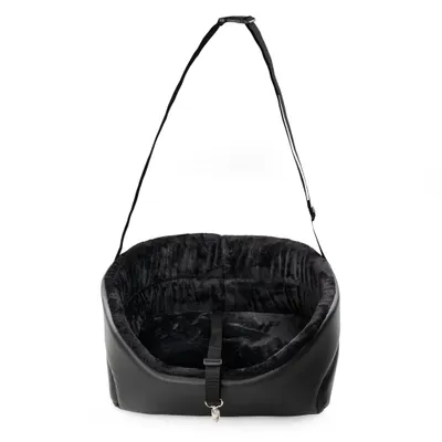 Image de Siège auto pour chien Universel Lavable Résistant à l'abrasion, Siège auto pour chien pour siège avant, siège passager, banquette arrière, Lit pour chien Sac pour chien, M : 51 cm x 40 cm, Noir