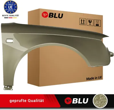 Zdjęcie produktu dla BLU Błotnik Premium pasujący do Audi A4 B7 LY1Q Prawy Złoty DakarBeige | 2004-2008 | Przedni Przód | Lakierowany | Gotowy do montażu | Ocynk
