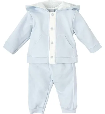 Produktbild von BABIDU Trainingsanzug für Babys, mit Kapuze und Fronttaschen, 100% weiche und at