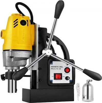 Zdjęcie produktu dla Wiertarka magnetyczna VEVOR MD40, Wiertarka magnetyczna z otworem 1-1/2 cala, Maksymalna głębokość wiercenia 7-1/2 cala, Magnetyczne nacinanie gwintów 1100W