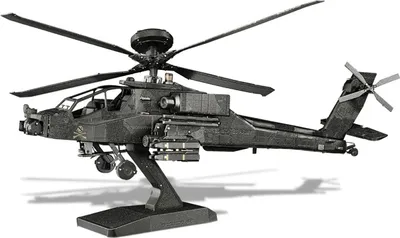 Produktbild von Puzzle 3D Piececool, Elicopter AH-64 Apache, Metall, 145 Stück