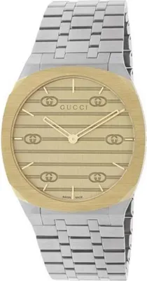 Produktbild von Gucci YA163405 Damen-Armbanduhr, Gold / Edelstahl-Gehäuse, Metall-Armband