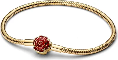 Produktbild von Pandora Disney Die Schöne und das Biest Magische Rose Schlangen-Gliederarmband 564019C01 Damenarmband, Armbandumfang:16cm