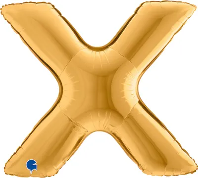 Image de Ballon gonflable lettre X or 102 cm