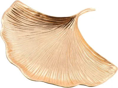 Produktbild von Goldene Ginkgoblatt Aufbewahrungsschale aus Legierung, Deko