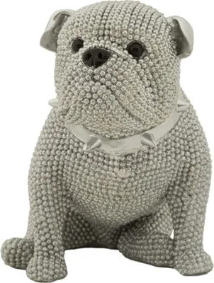 Immagine prodotto di Mauro Ferretti Statuetta decorativa bulldog Sparky 17x11x14 cm argento