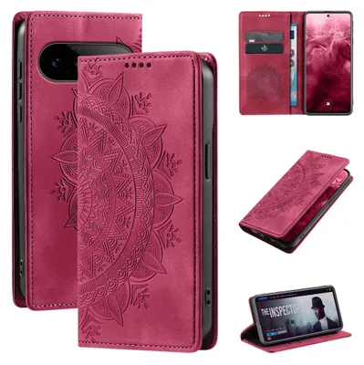 Produktbild von Mandala Handyhülle für Google Pixel 11 / 11 Pro RFID Schutz Klapphülle Case Cover Design Schutzhülle Farbe: Magenta