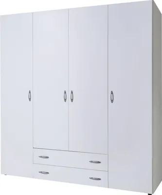 Produktbild von Schlafkontor Base Kleiderschrank Holzwerkstoff Dekorfolie 4 Türen 160x177x52 cm
