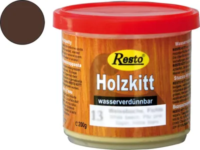 Produktbild von Resto RH27 Holzkitt ReparaturpasteSpachtelmasse lackierbar Wenge 200 g