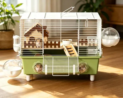 Immagine prodotto di Solidchoice - Gabbia per criceti nani - Habitat resistente ai corvi per piccoli animali domestici