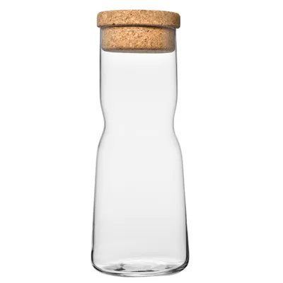 Zdjęcie produktu dla Szklana karafka o pojemności 1000 ml do wody, wina i soków, z korkiem do lemoniady, CRYSTALINE
