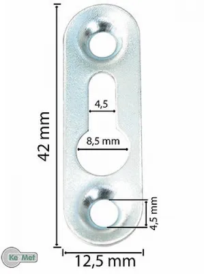Produktbild von 100 Linsenkopfbeschlag Schrankaufhänger 42 x 12,5 Loch 8,5 mm