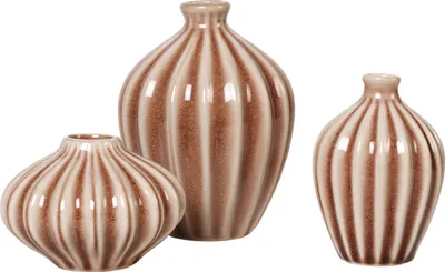 Produktbild von Broste Copenhagen Amalie Vase Fawn 3er Set