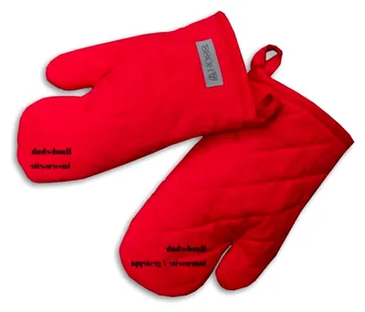 Produktbild von Grill- und Ofenhandschuh - Rot - 100% Baumwolle - 1 Stück