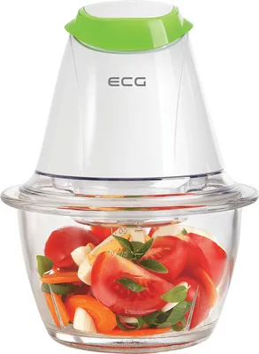 Obrázok produktu pre ECG SP 466 | Sekáčik potravín | Príkon 250 W | Sklenená nádoba s objemom 1 liter | Nerezový sekací nôž | Bezpečnostný spínač