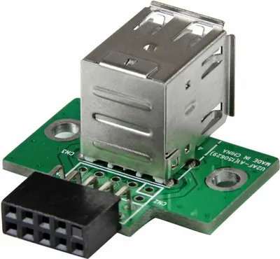 Image de StarTech.com Adaptateur USB 2.0 interne - 2x USB A vers connecteur de carte mère USB à 4 broches - F/F
