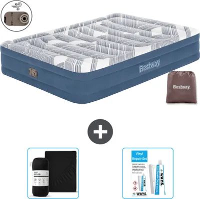 Produktbild von Bestway Luftmatratze - 2-Personen - 152 x 203 x 36 cm - Blau - Inklusive Zubehör