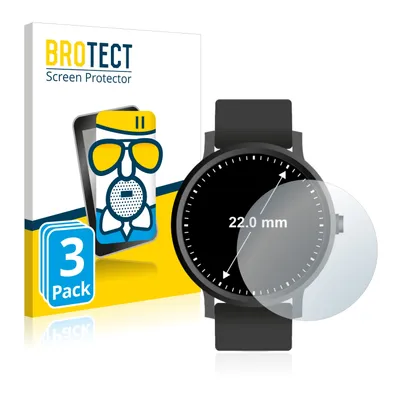 Produktbild von 3x BROTECT Entspiegelungs Schutzglas für Armbanduhren (Kreisrund, ø: 22 mm) Schutzfolie Panzer Folie Glas Display Schutz matt