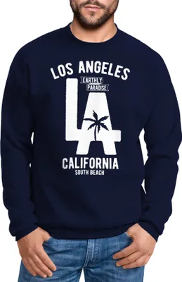 Produktbild von Sweatshirt Herren Los Angeles California LA Palme Rundhals-Pullover Neverless® navy XXL
