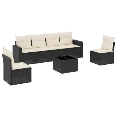 Obrázok produktu pre VidaXL 3251153, Krém, Ratan, Temperované sklo, 110 kg, dospelí a deti, 550 mm, 550 mm