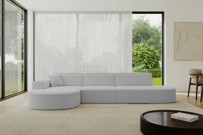 Produktbild von ALTDECOR Ecksofa in L-Form MARI-L2 - 328x171x79,5 cm Hellgrau - Corner Sofa Bett Eckcouch Couch Wohnlandschaft Cauchsofa