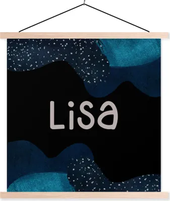Produktbild von MuchoWow® Textilposter Lisa - Pastell - Mädchen 60x60 cm mit holzfarbenen Rahmen - Wanddekoration