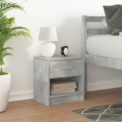 Obrázok produktu pre vidaXL Nočný stolík so zásuvkou betón sivá 39x28x41 cm