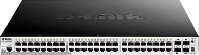 Obrázok produktu pre D-Link DGS-1510-52XMP, Riadený, L3, Gigabit Ethernet (10/100/1000), Plne duplexný režim, Podpora napájania cez Ethernet (PoE), Inštalácia do Racku