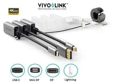 Obrázok produktu pre Vivolink PROADRING13S, Typ HDMI (štandard), Samica, Samec, 3840 x 2160 px, 18 Gbit/s, Hliník
