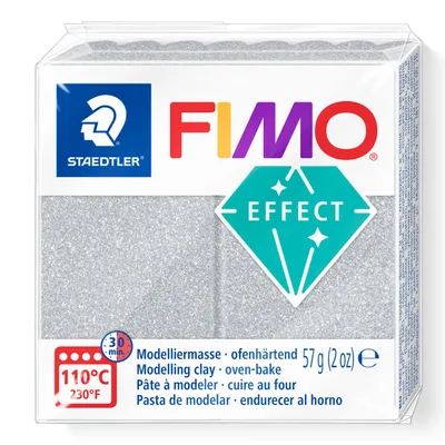 Produktbild von STAEDTLER FIMO effect 8010 Metallic ofenhärtende Modelliermasse Einzelprodukt, 57g, metallic silber