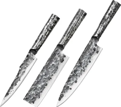 Produktbild von SAMURA Meteora 3 Kchenmesserset Universal 175 mm Nakiri 171 mm Kochmesser 209 mm AUS-10 HRC 59