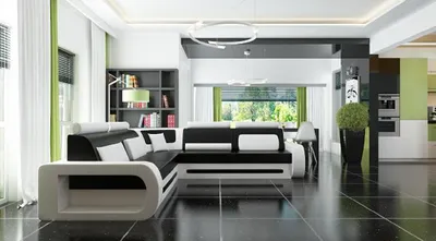 Produktbild von Big Ledercouch Mit Bettfunktion Wohnlandschaft Sofa Ledersofa Ecksofa Schlafsofa