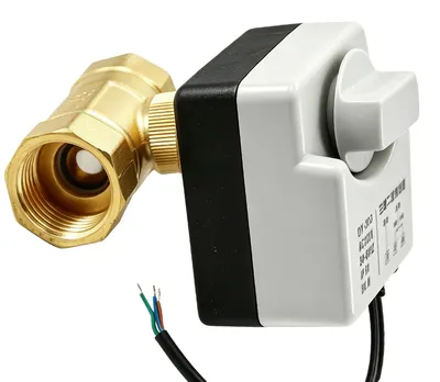 Produktbild von 2-Wege Motorkugelhahn, Motorkugelventil, Motorisierter Kugelhahn, DN25 1 Zoll AC220V Zonenventil Kugelventil mit Manueller Funktion, Messing Elektrisches Kugelventil für Klimaanlage und Sanitär