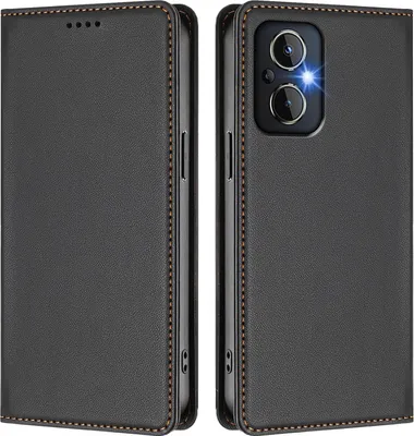 Immagine prodotto di Custodia in pelle per Oppo Reno8 4G/Reno7 4G, flip case magnetico in Finto cuoio con supporto Nero