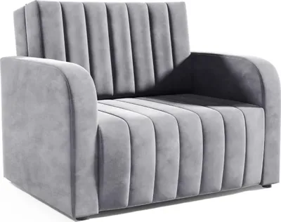 Produktbild von LIKMA 2 Sitzer Sofa mit Schlaffunktion Otto 135 x 90 x 100 cm Velvet Schlafcouch - Moderne Wohnzimmer Couch - Sofa mit Bettfunktion - Schlafsofa Farbe: Grau, Stoff: Jasmine 90