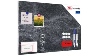 Produktbild von Metallische Magnettafel, MetalBoard, DARK STONE, 60×40 cm + GRATIS Zubehörset