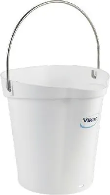 Produktbild von Vikan Hygieneeimer mit Ausguss für Reinigung - 6 Liter, Weiß