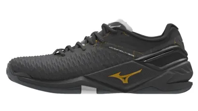 Produktbild von Mizuno Wave Stealth Neo/Blkoyster/MPGold/Irongat/50.0/14.0