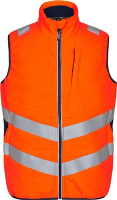 Produktbild von F. Engel Safety Stepp-Innenweste, Orange/Blue ink, Gr. 4XL