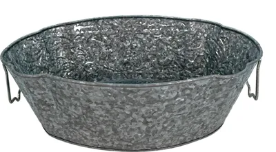 Produktbild von Metall Pflanzschale verzinkt - 44 x 30 x 14 cm - Zinkwanne