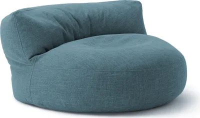 Produktbild von Lumaland Interior Line Sitzsack-Lounge - Rundes Sitzsack-Sofa - 320l Füllung, 90 x 50 cm - Aqua