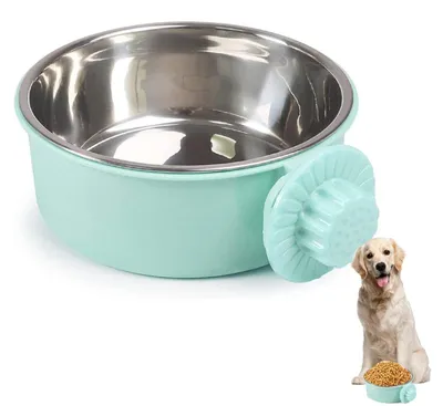 Image de Gamelle en acier inoxydable, amovible, pour cage d'animal, 1 pièce, pour chiens et chats