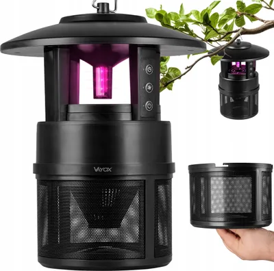 Obrázek produktu pro Insekticidní lampa Vayox VA0195 | 9x SMD UV světlo | Lapač hmyzu | IPX4 | Černá barva