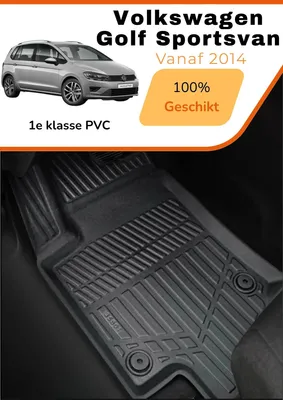 Zdjęcie produktu dla Volkswagen Golf Sportsvan 2014–obecnie – dywaniki z efektem karbonu klasy premium – wysokiej jakości TPE – ochrona na każdą pogodę – podwyższone krawędzie – antypoślizgowe