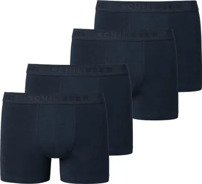 Produktbild von SCHIESSER Jungen Shorts 4er Pack - Serie 95/5, einfarbig, Organic Baumwolle Dunkelblau 176